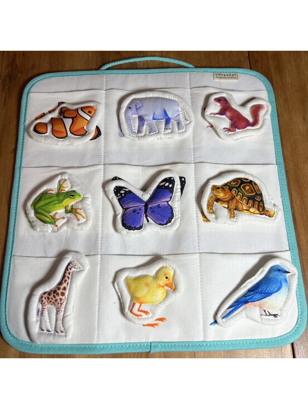 Lovevery Quilted Critter Pockets The Realist Play Kit Cotton Montessori Complete